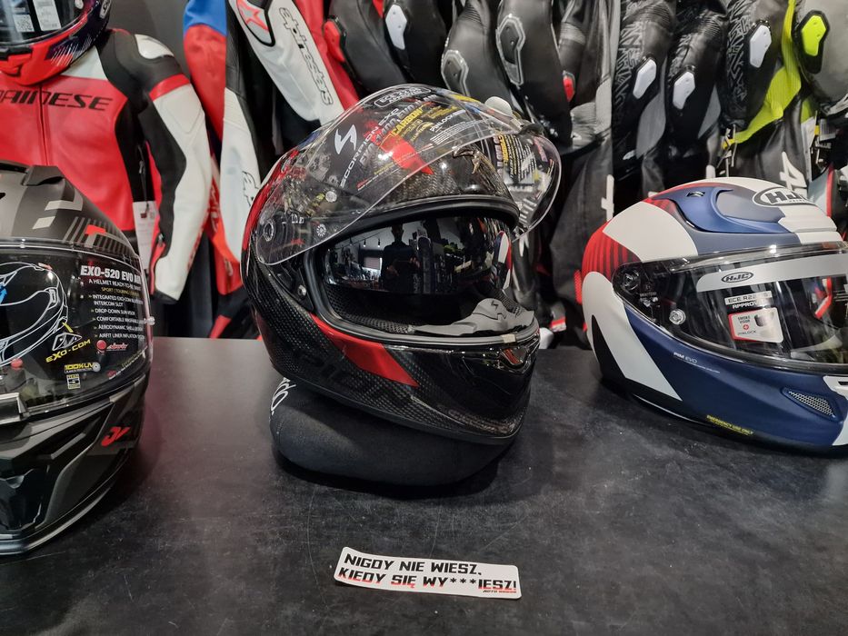 MotoSzafa Kask SCORPION EXO-1400 EVO II CARBON air plattet !gratisy!