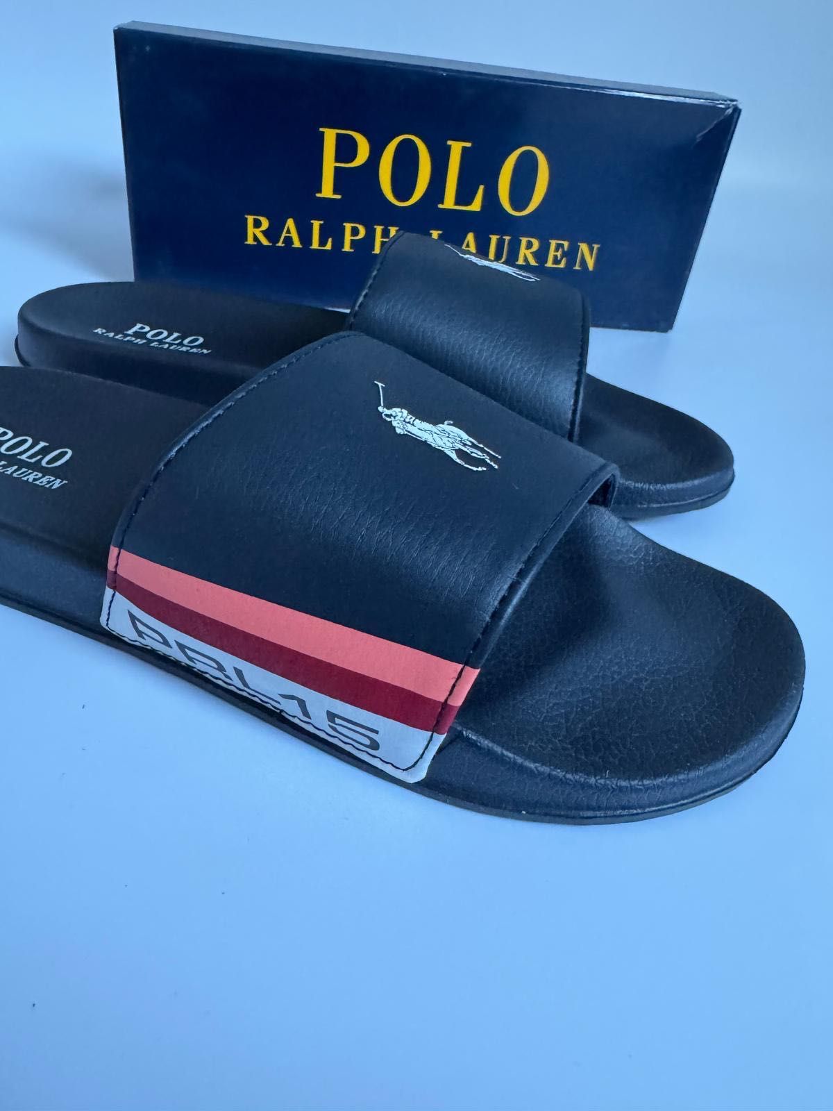 Nowe POLO RALPH LAUREN klapki granatowe 39,5