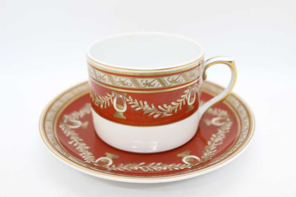 Chávena de Chá Coleção LIRAS Vista Alegre 1980 Pintada à Mão