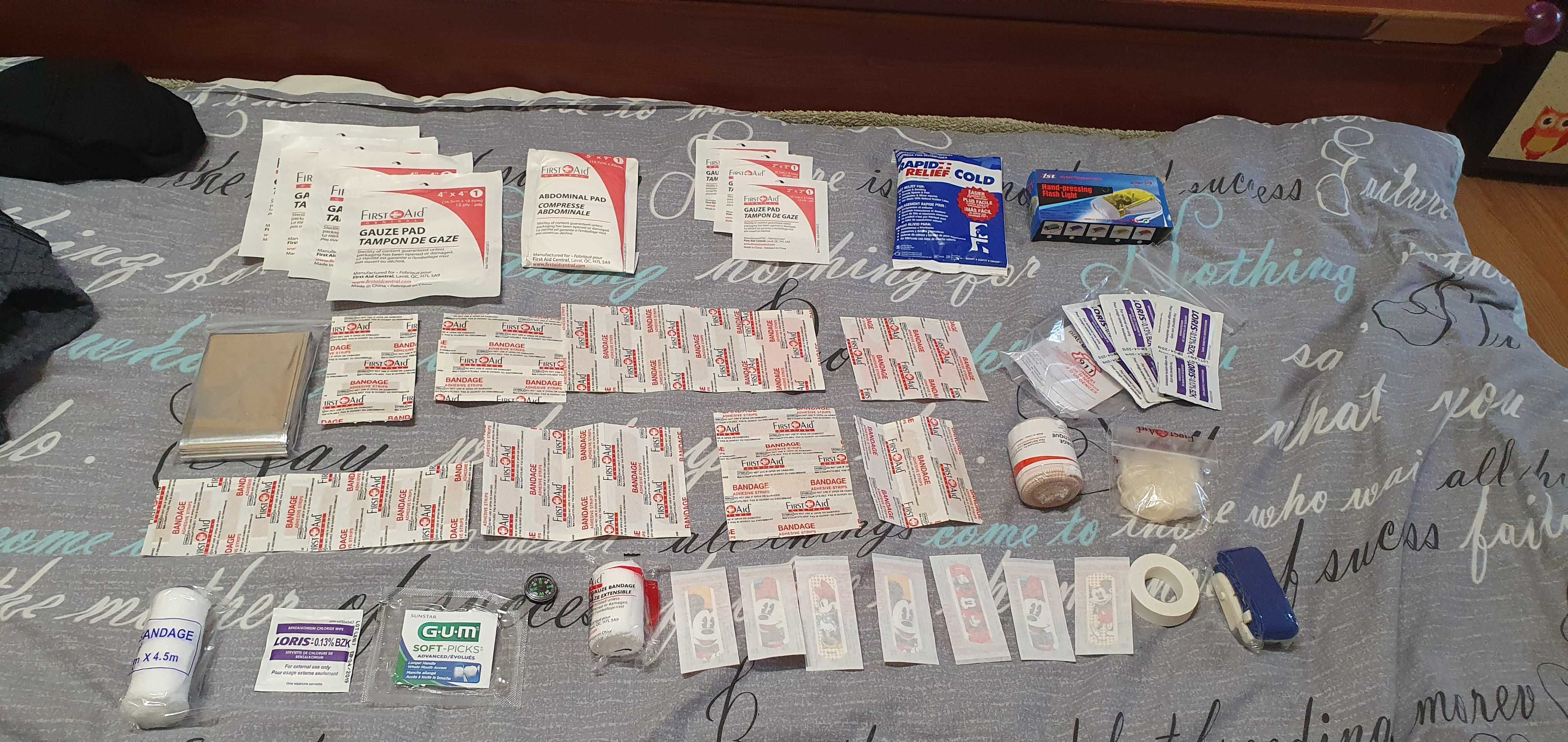 Аптечка збірна з наповненням, похідна або в авто