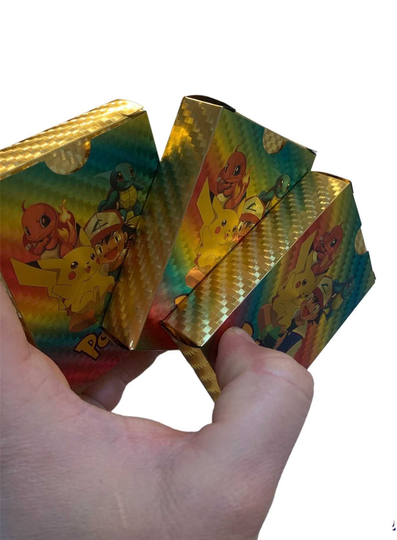 - 55 Tęczowe Karty Pokemon Kolorowe Metalizowane nie złote czarne gold