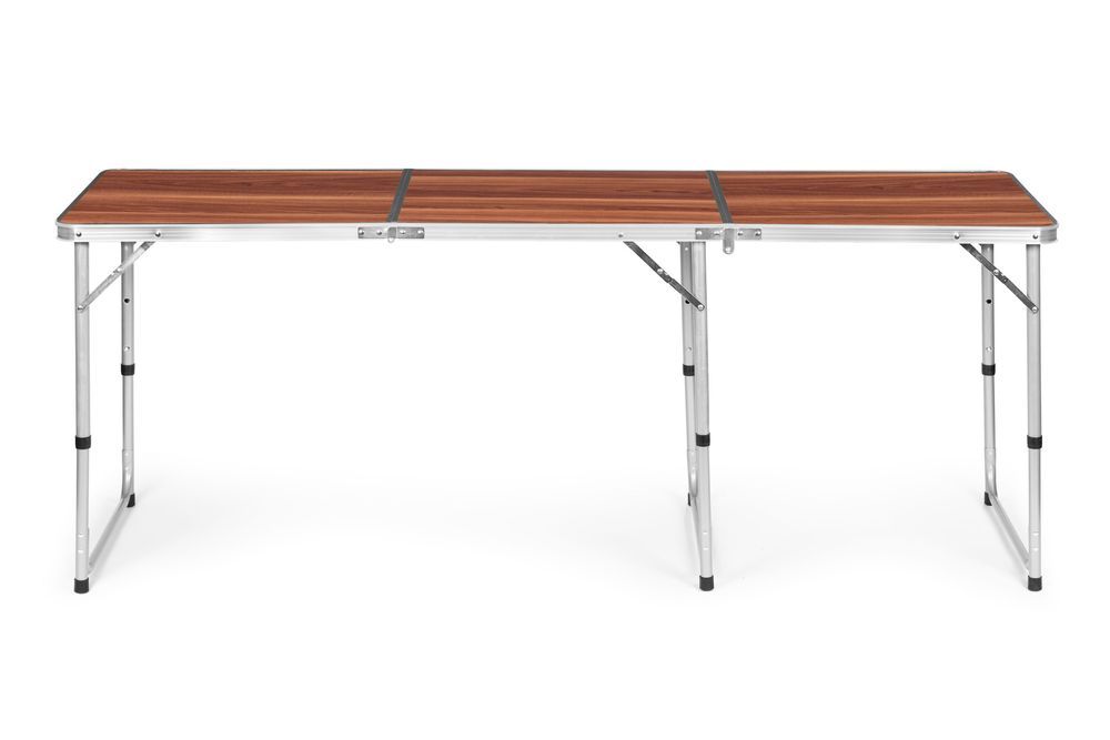 Stolik turystyczny stół składany kemping brązowy blat 180x60 cm