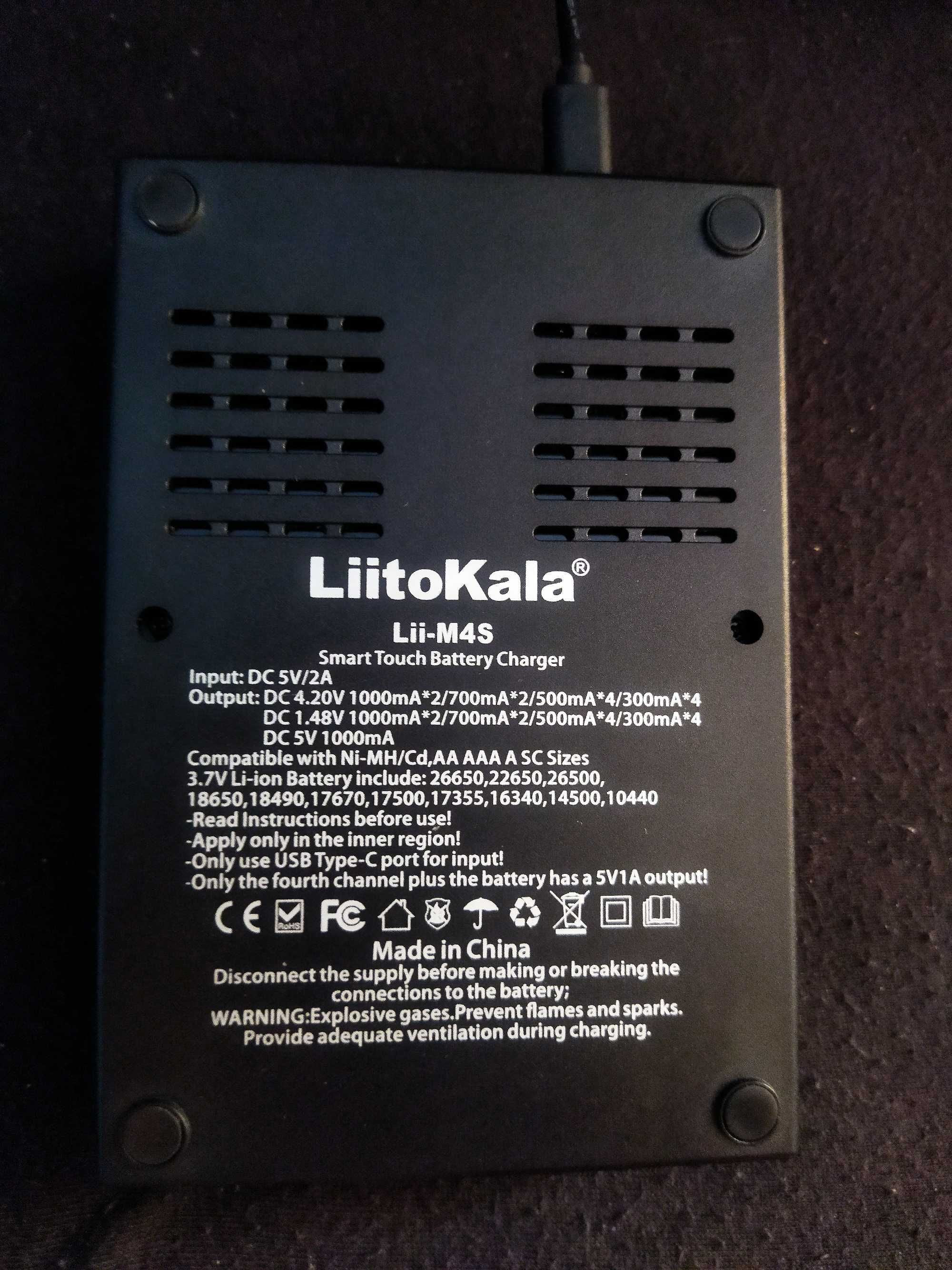 LiitoKala Lii-M4S Ładowarka uniwersalna baterii akumulatorów AAA 18650