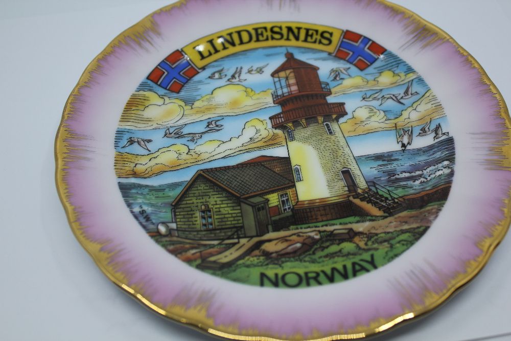 Lindesnes Norwegia. Souvenir - talerzyk do zawieszenia na ścianę