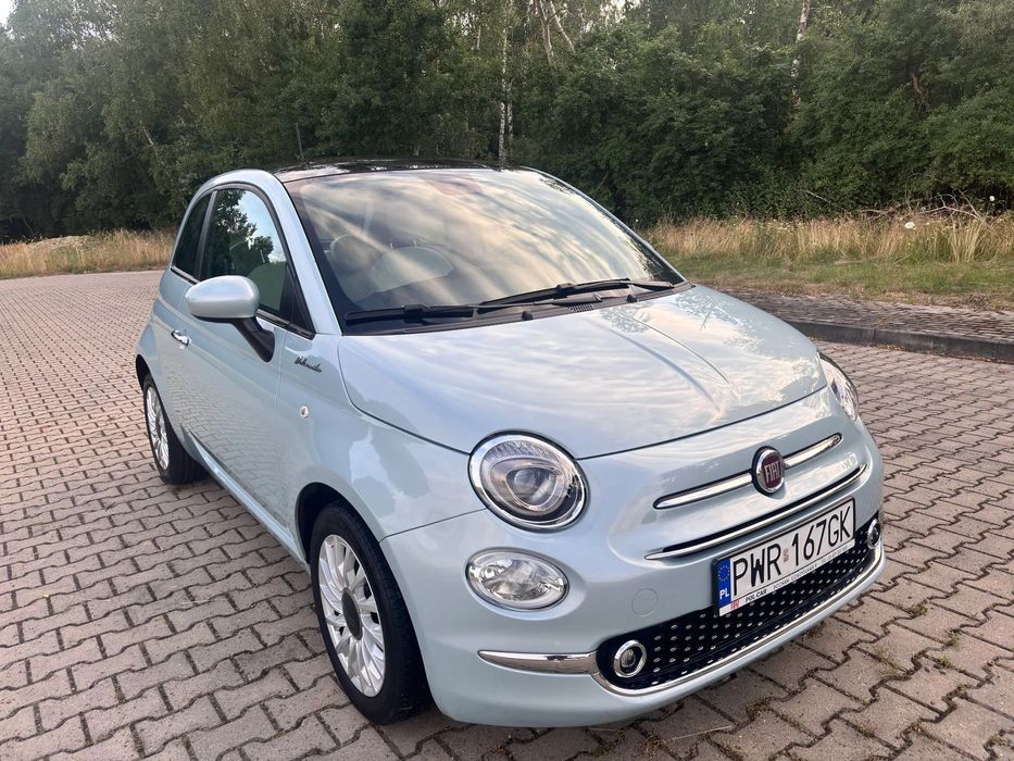 Fiat 500 Hybrid / Dolcevita / Serwisowany ASO Duży wyświetlacz Pikowane fotele