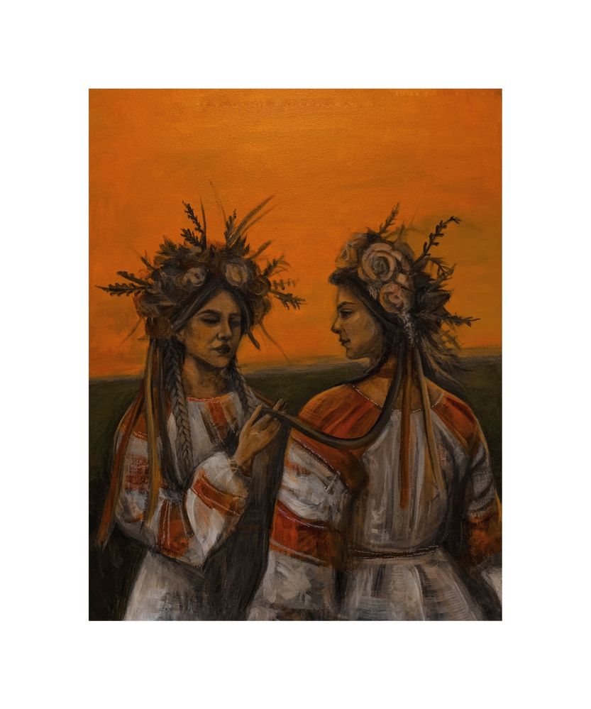 Інтр‘єрна картина 50x60 «Спалах дівочої краси під гарячим небом»