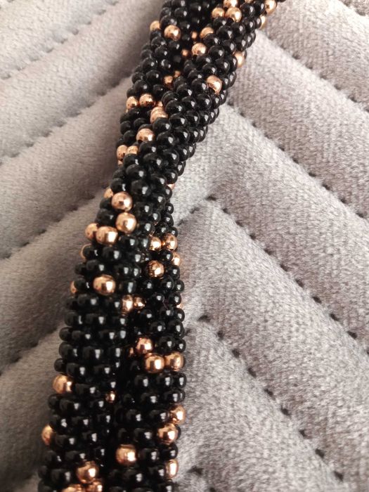 Naszyjnik czarno - złoty Solar