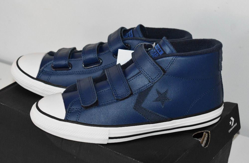 Nowe skórzane na rzepy Converse, rozm. 38,5