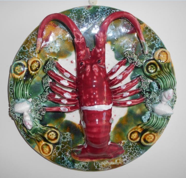 Bonito prato relevado com lagosta, tipo Caldas da Rainha (30 cm)