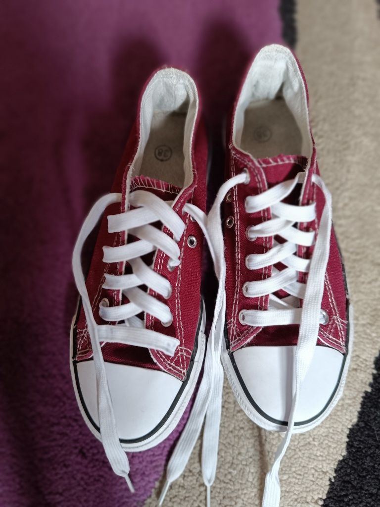Trampki bordowe unisex 38(37)