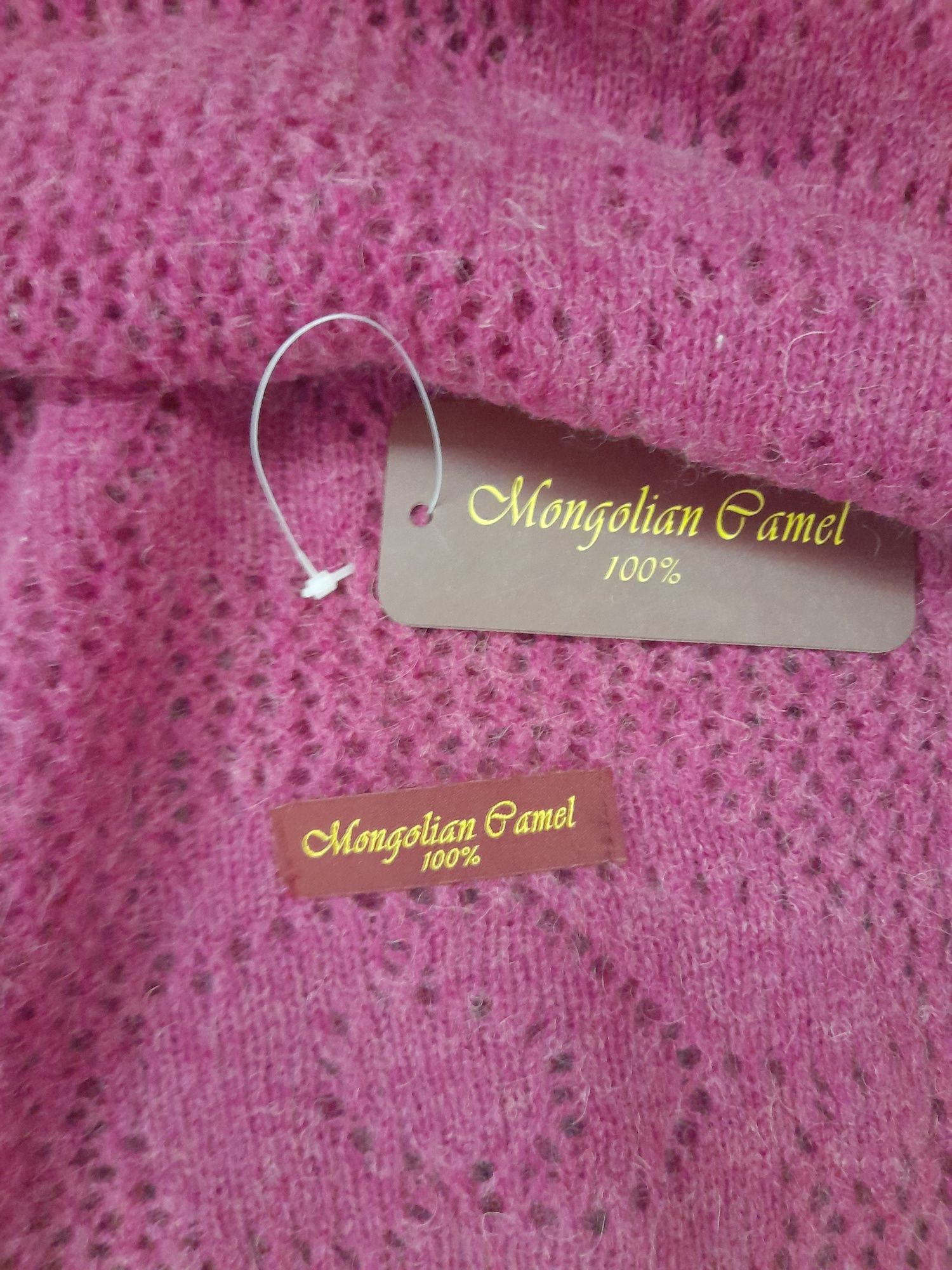 Szal z wełny wielbłąda camelwool  mongolian camel