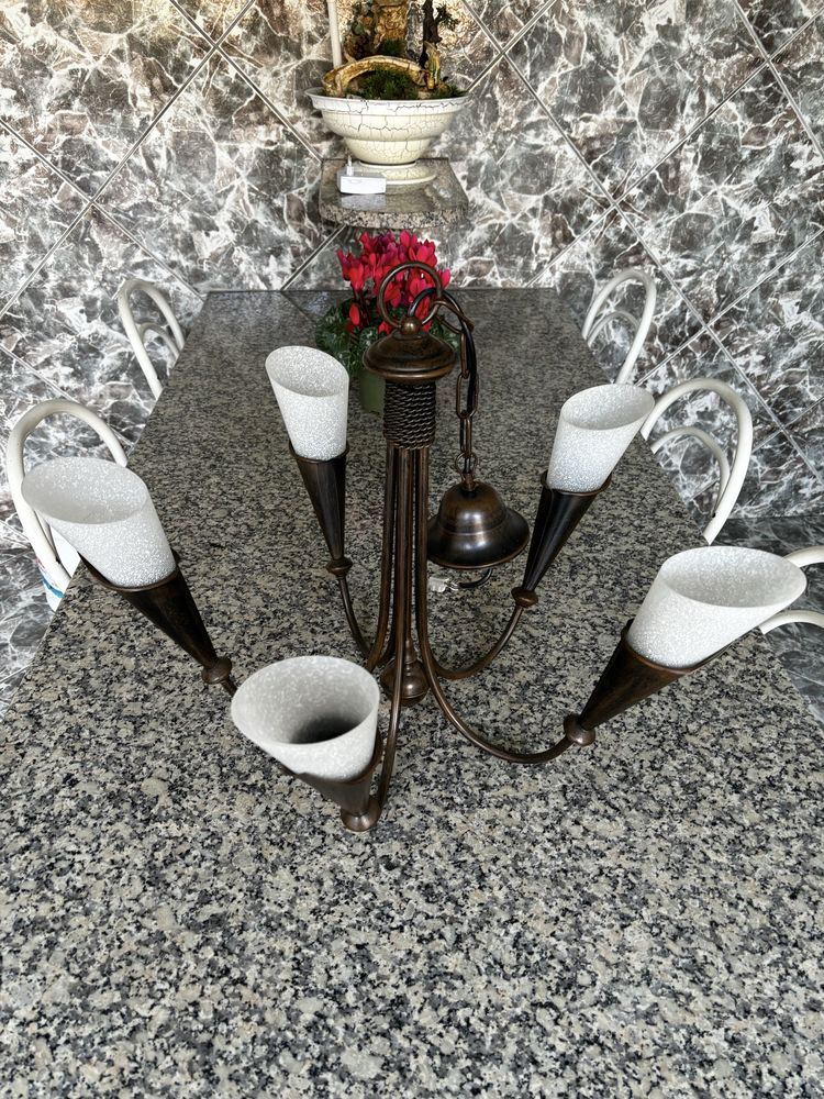 Conjunto de candeeiros rústicos de teto