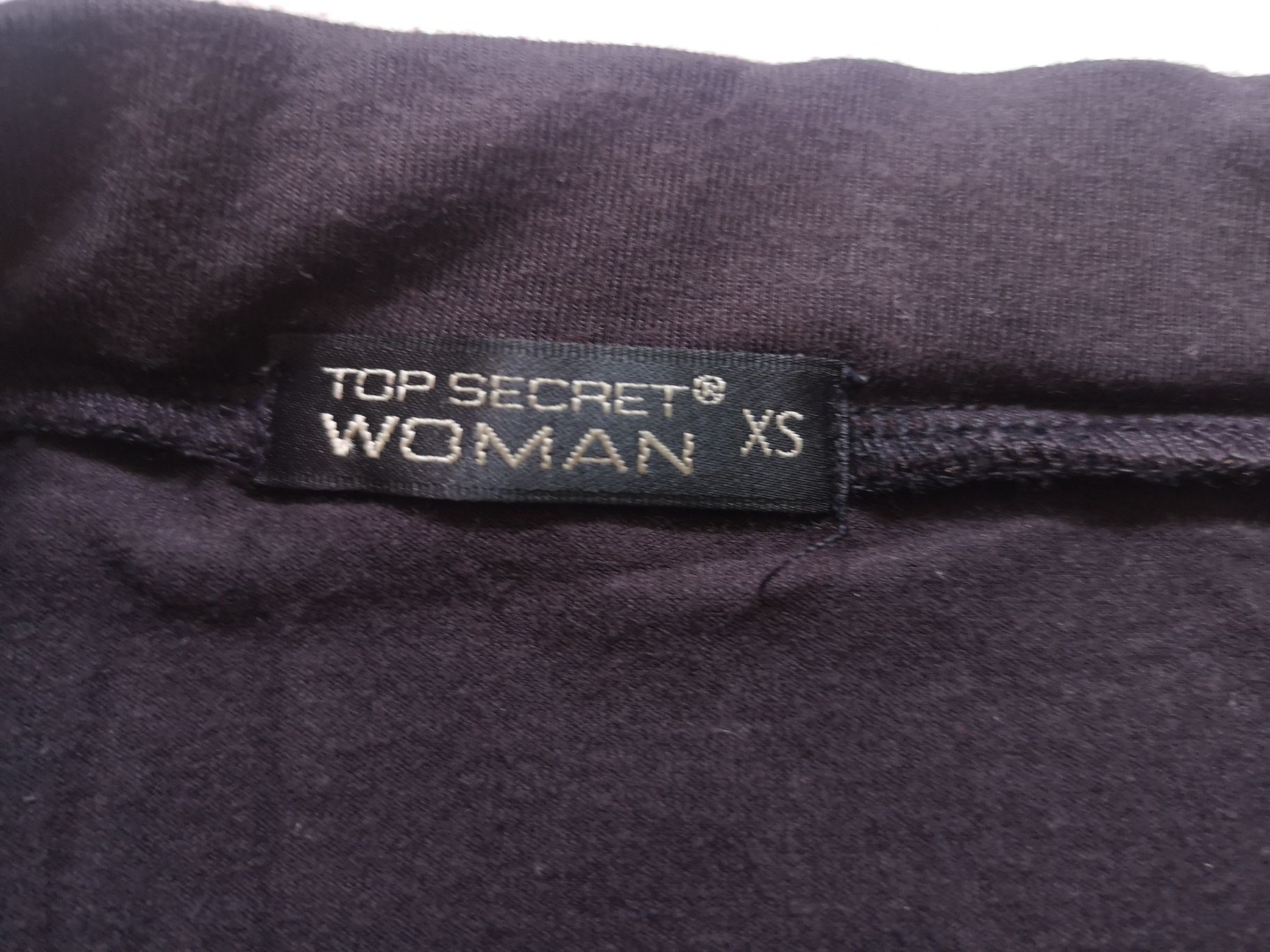 Czarna bluzka Top z cekinami TOP SECRET rozmiar XS