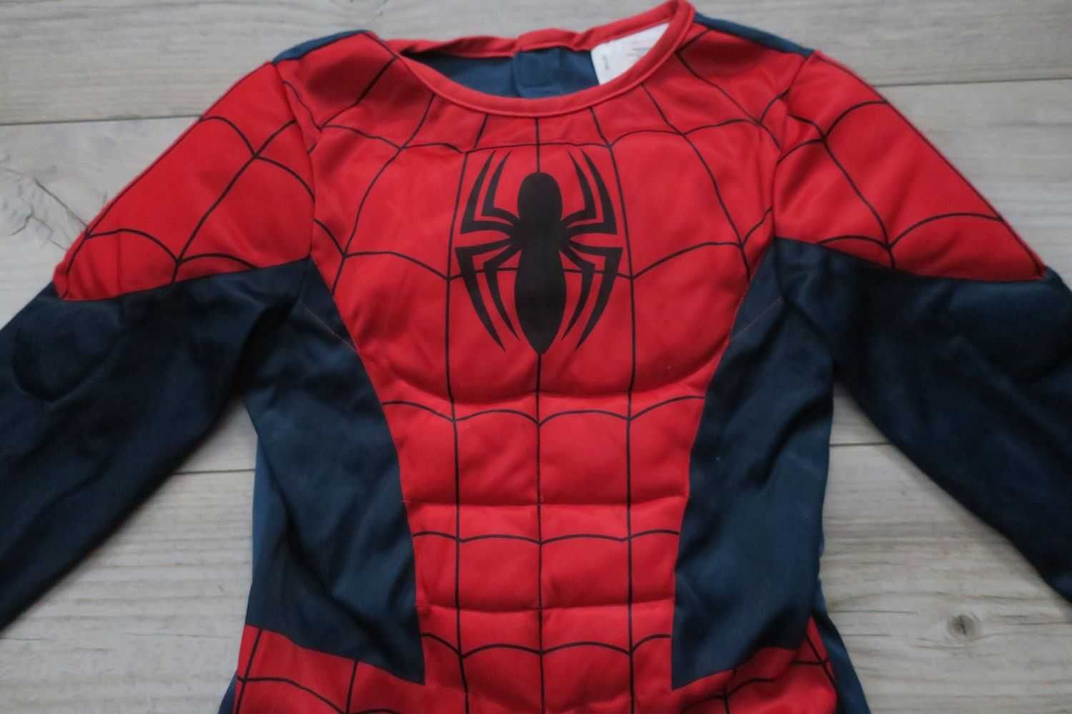 Strój karnawałowy Spiderman z mięśniami Marvel Rubie's r 128, 7-8 l