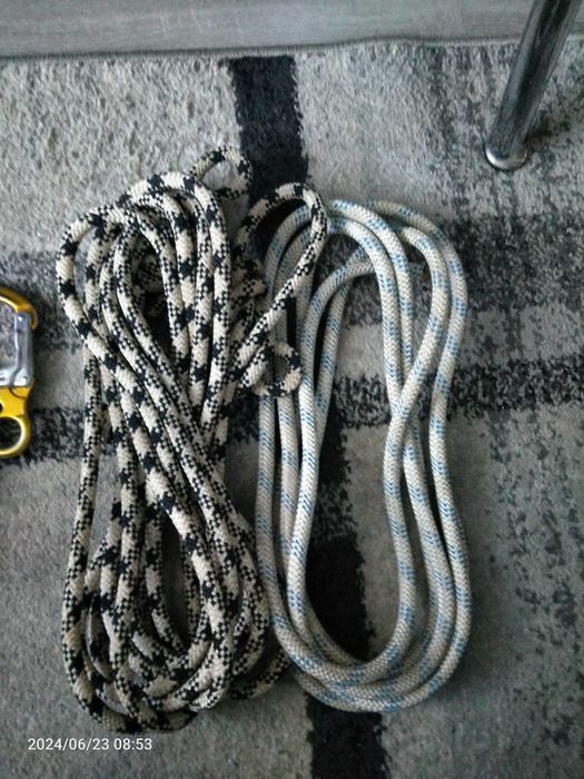 Szelki bezpieczeństwa karabinki+liny