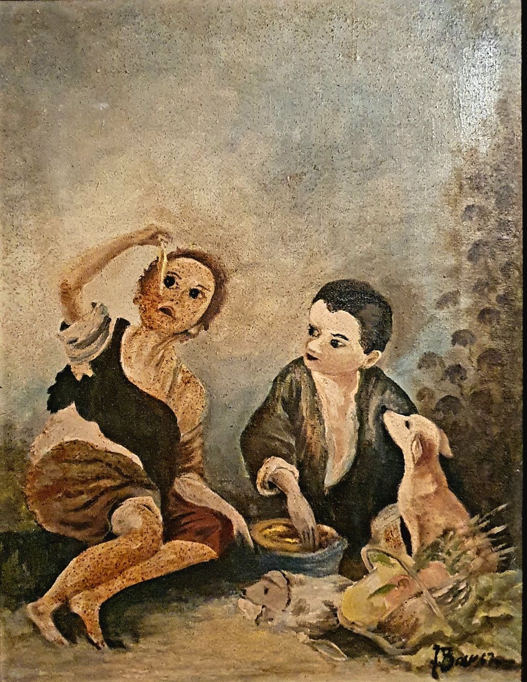 Obraz malowany na płutnie tematyka dzieći.