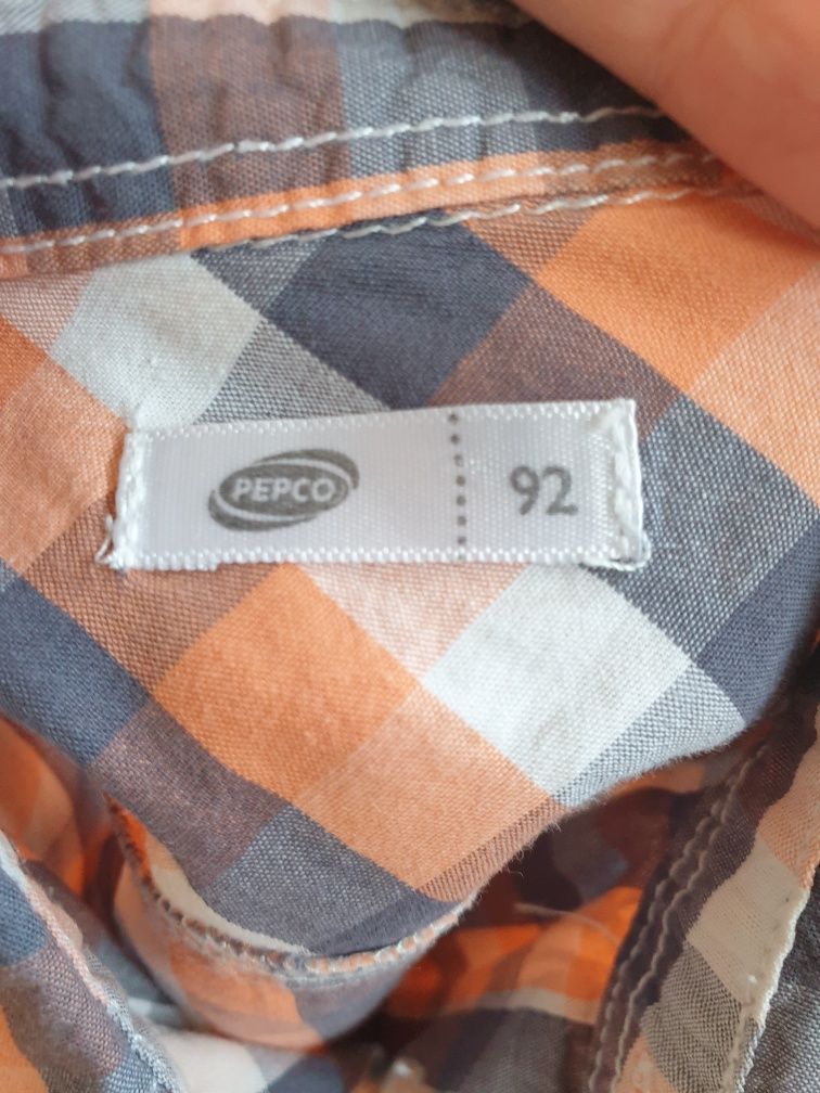 Koszula krotki rekaw,  kratka 92 pepco