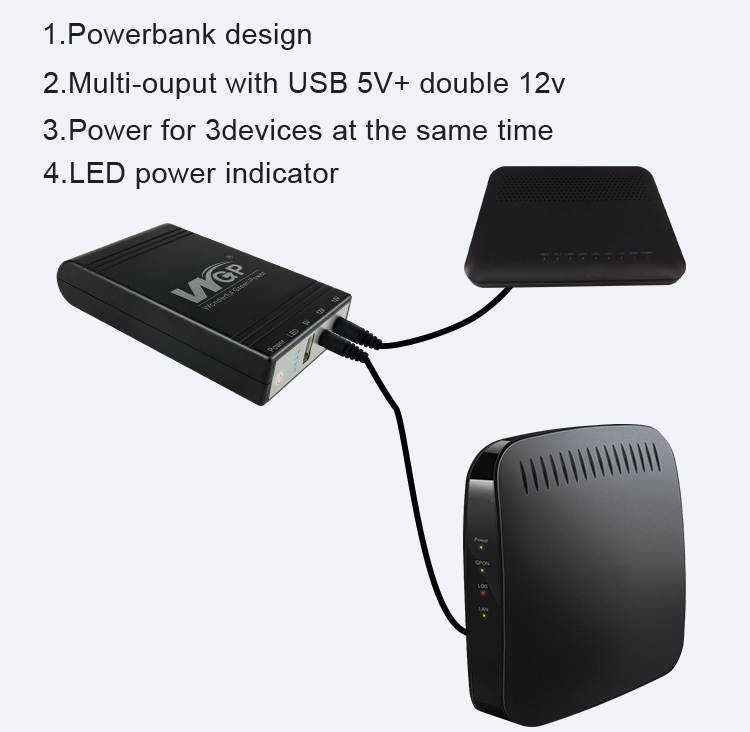 МИНИ UPS ДБЖ для Wi-Fi, упс для роутера 5V1A+12V1A+12V2A