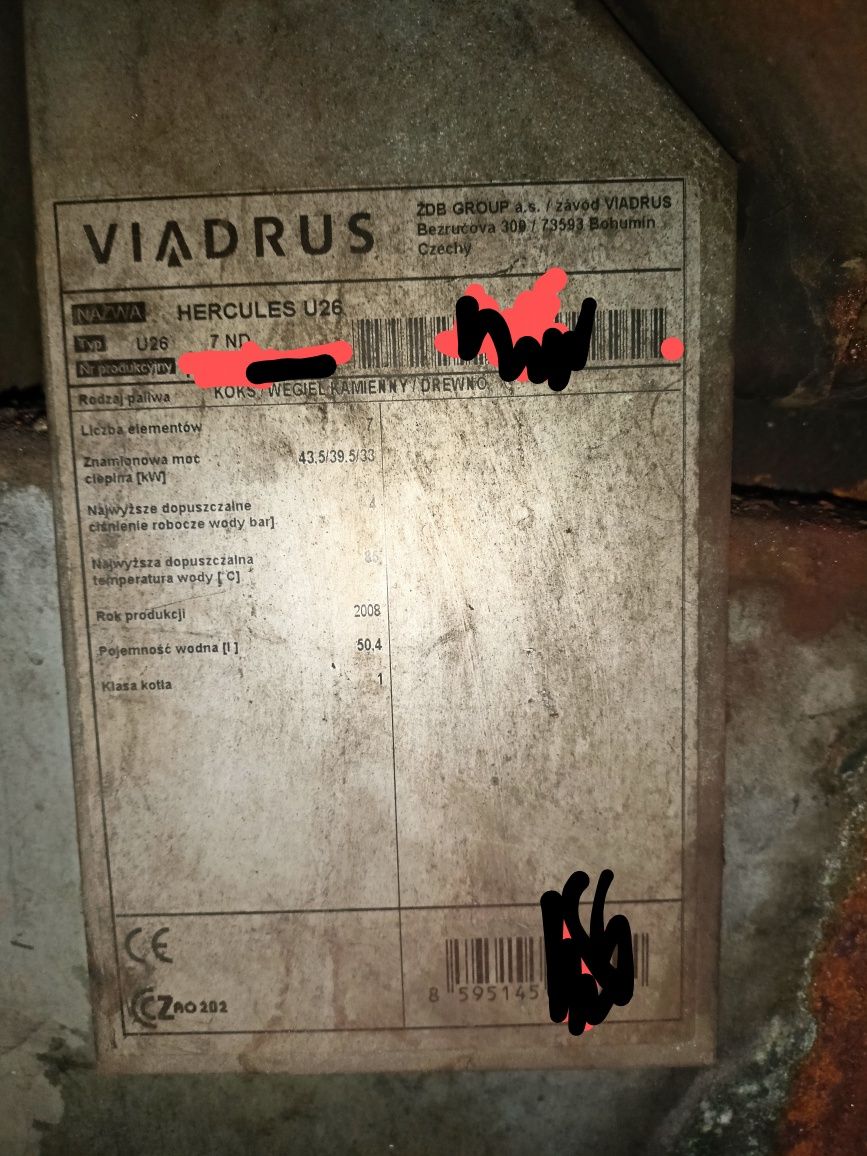 Części do kotła viadrus U26 żeliwny