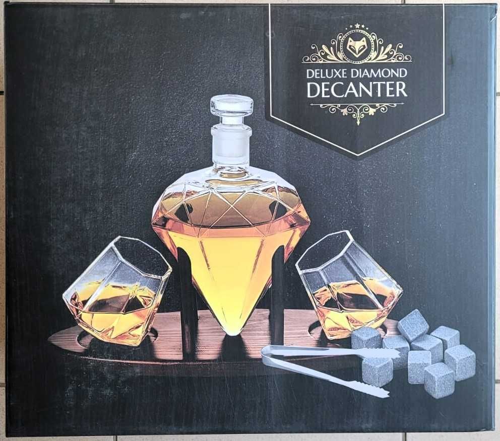 deluxe diamond decanter zestaw karafka do whisky_ nowe Krk