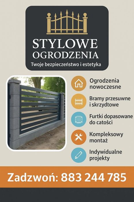 Ogrodzenia frontowe, panelowe itp