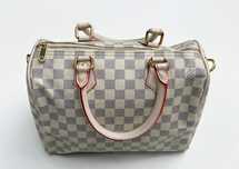 Torebka Torba Kremowa Kuferek LV Louis Vuitton Logowana