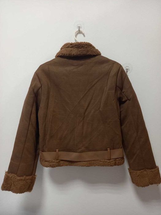 Дублянка авіатор жіноча штучна коричнева коротка підліткова єврозима