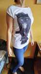 Bluzka S puma biała pantera dziki kot 3D t-shirt