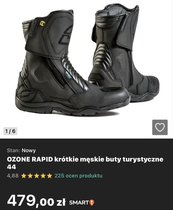 Buty motocyklowe Ozone Rapid rozmiar 44