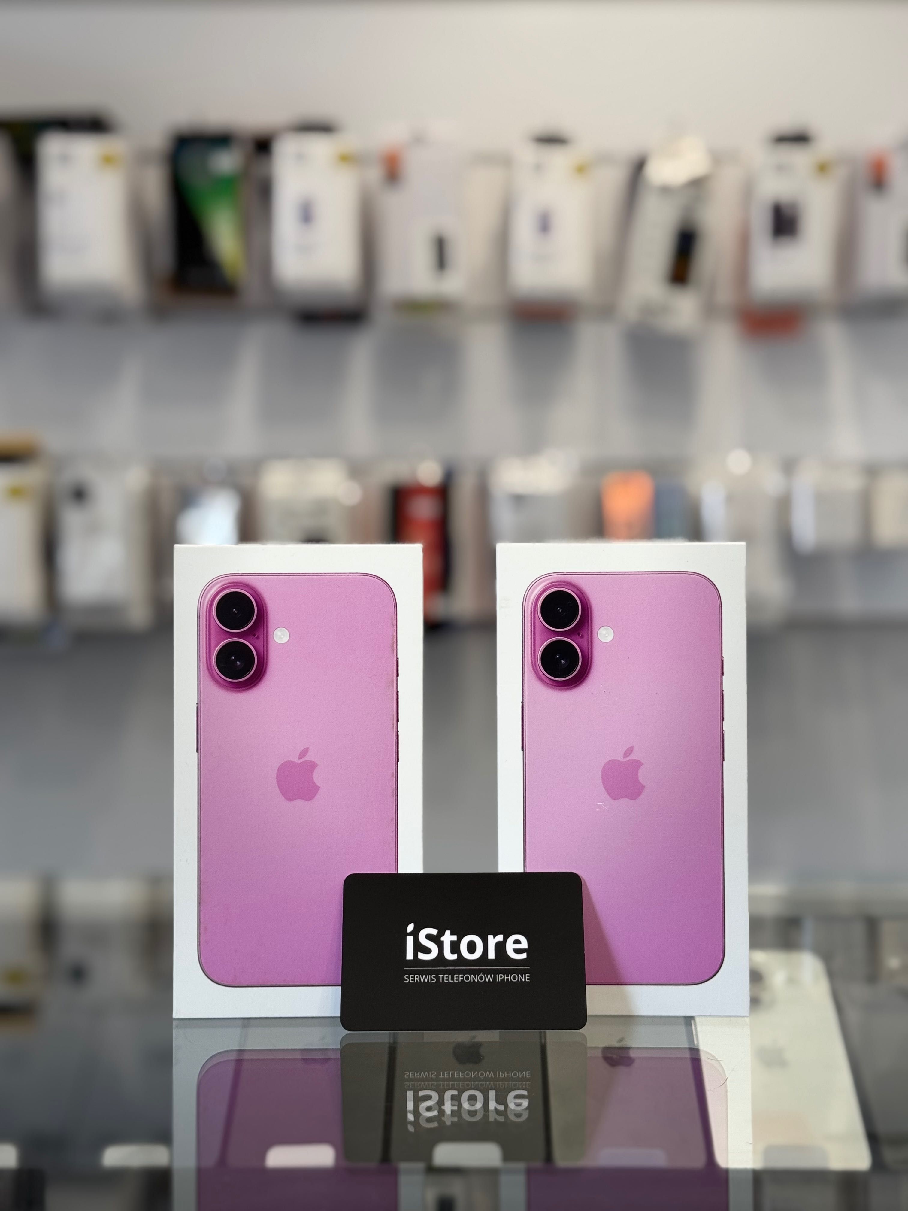 NOWY iPhone 16 Pink 128 GB • Różowy • 100% kondycja bat. • GWARANCJA •