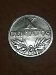 Moedas de 10 centavos em bronze