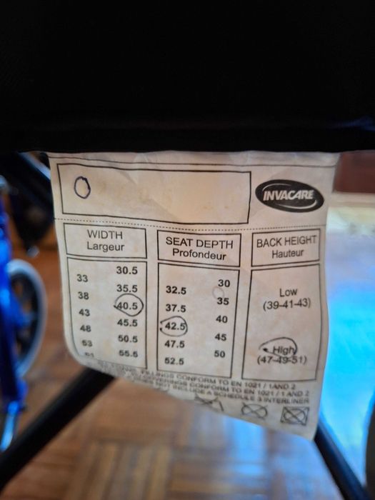 Cadeira de rodas Invacare Alu Lite