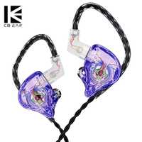 Kbear storm słuchawki dokanałowe iem 3.5mm usb c