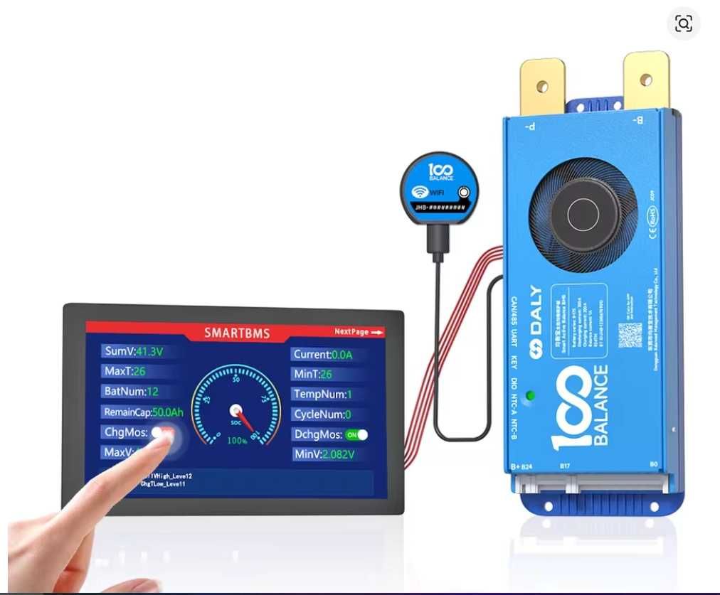 Плата БМС DALY BMS RT24TM 150A 4S-8S, RS-485, CAN, Bluetooth + WiFi