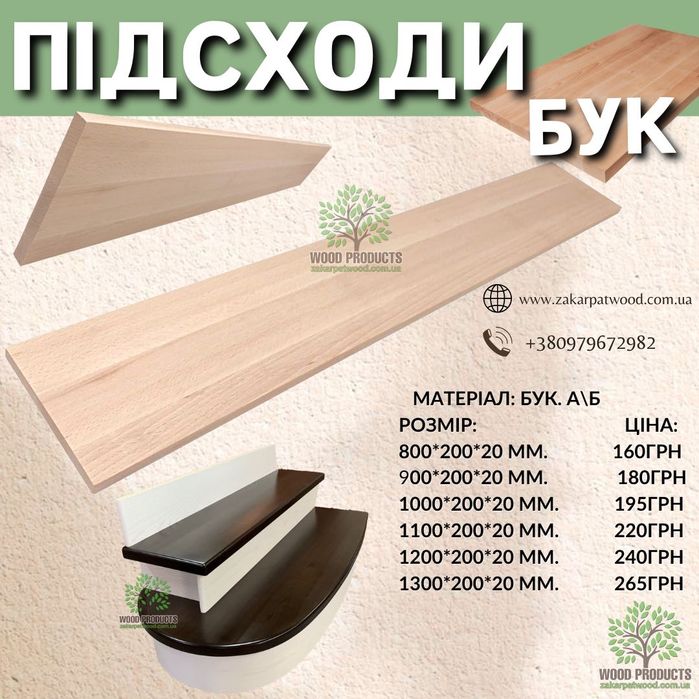 Комплектуючі для сходів, дерев"яні сходи, балясини, меблевий щит, опт