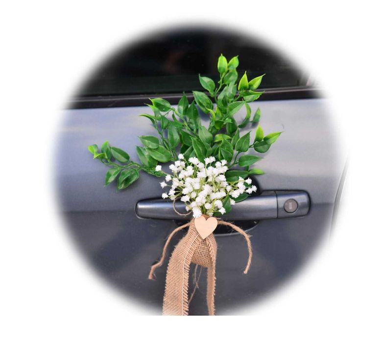 ŚLICZNE SERCA Dekoracja na samochód ozdoby na auto do ślubu.NOWOŚĆ 312