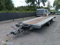 Przyczepa-Laweta BORO Płaska 5m 2016r 2700 DMC II właściciel BDB
