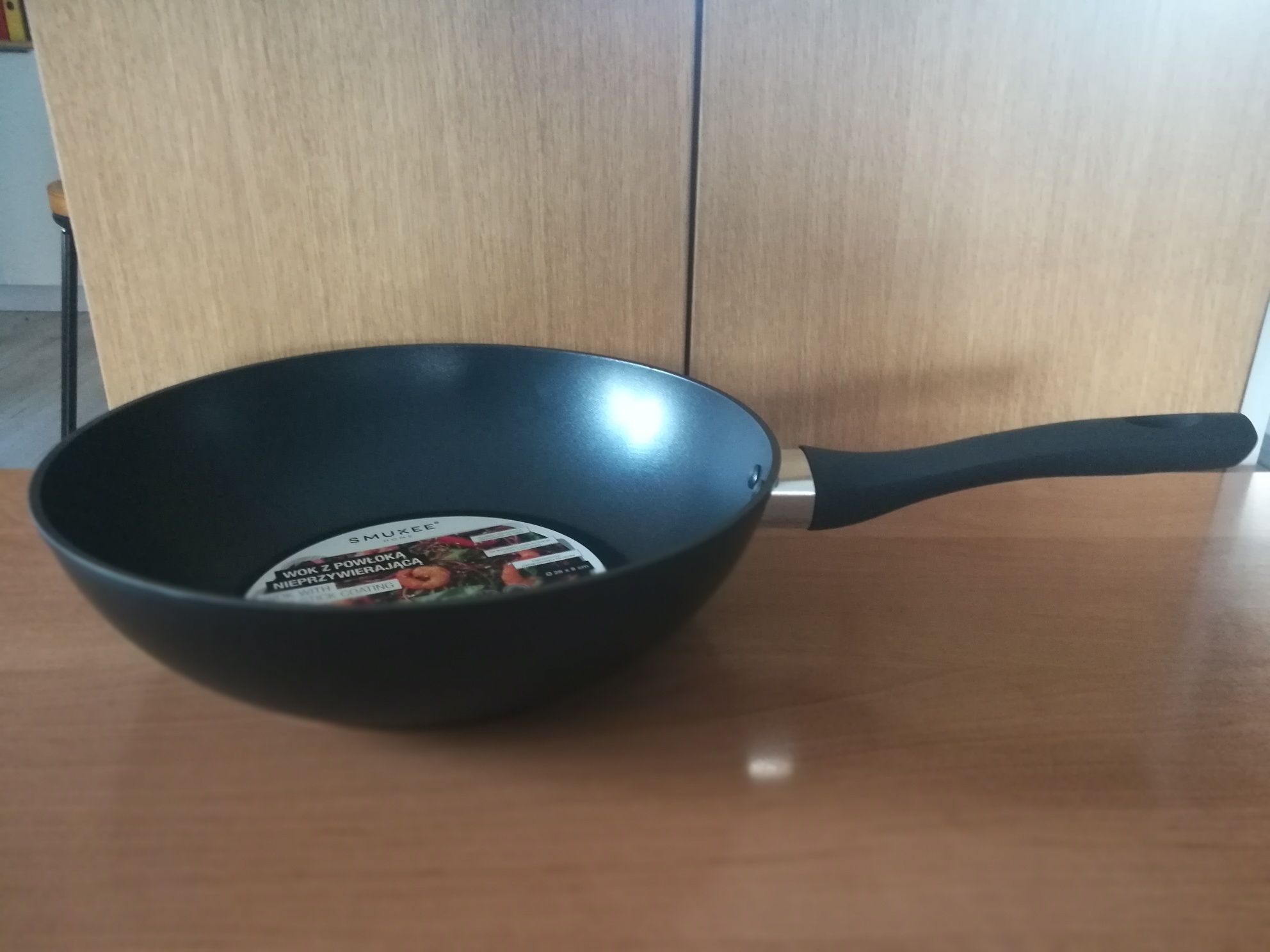 NOWY zestaw patelnia + wok z powłoką non-stick