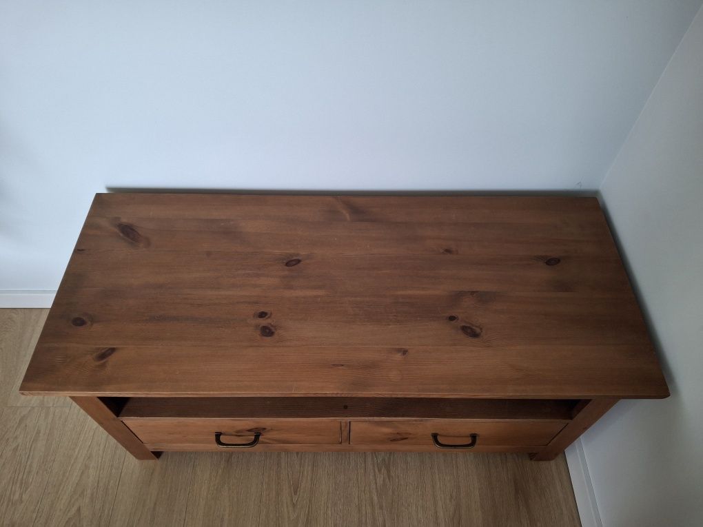 Drewniana szafka rtv klasikus 120cm, lite drewno