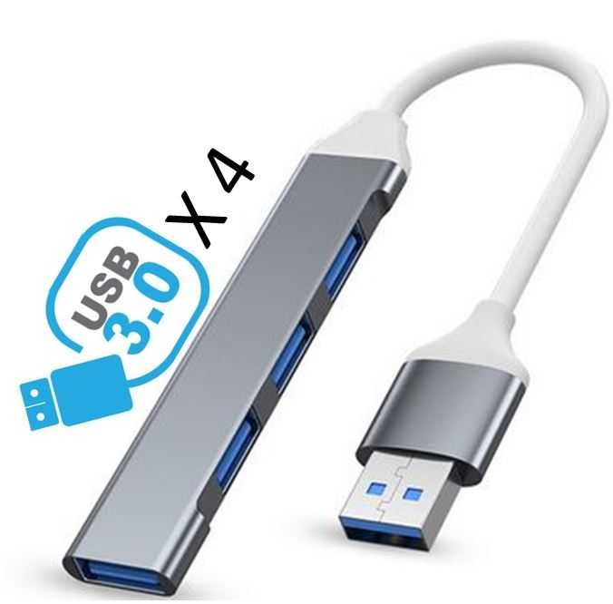 2 Opções : HUB USB 3.0 com 4 portas ou HUB Tipo C com 4 portas USB 3.0