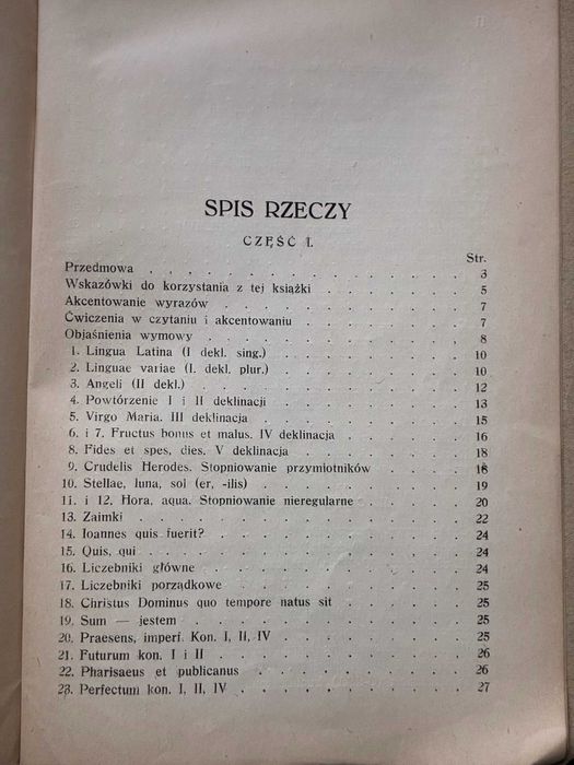 Samouczek do nauki języka łacińskiego 1938 r. Józef Orzech