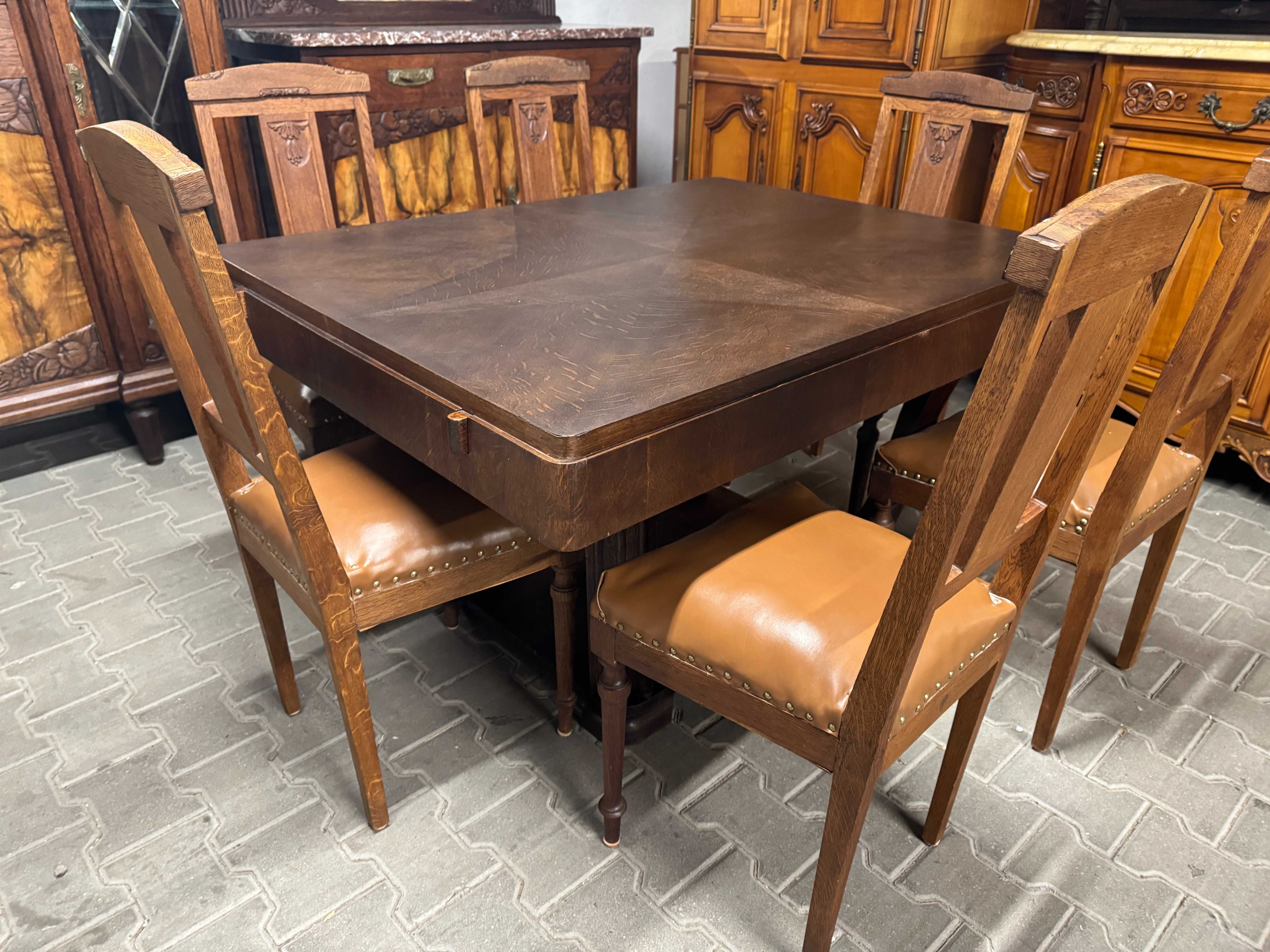 Komoda drewniana szafka pomocnik drewniany orzech Art Deco
