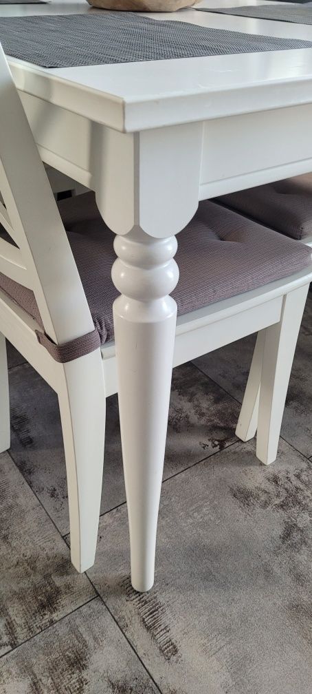 Krzesło krzesła Ikea Ingatorp białe shabby skandynawskie do jadalni