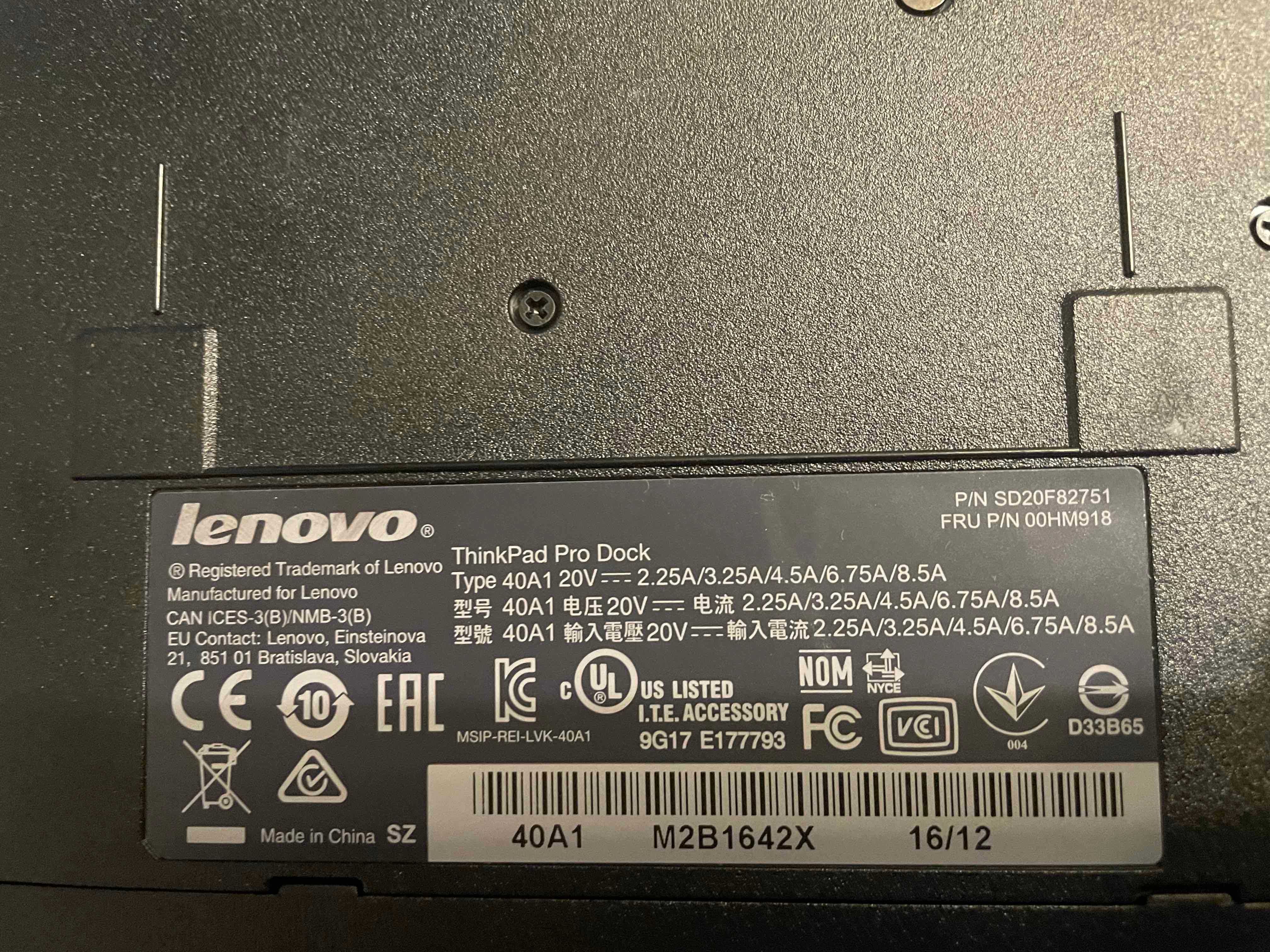 Stacja Dokująca Lenovo ThinkPad Pro Dock