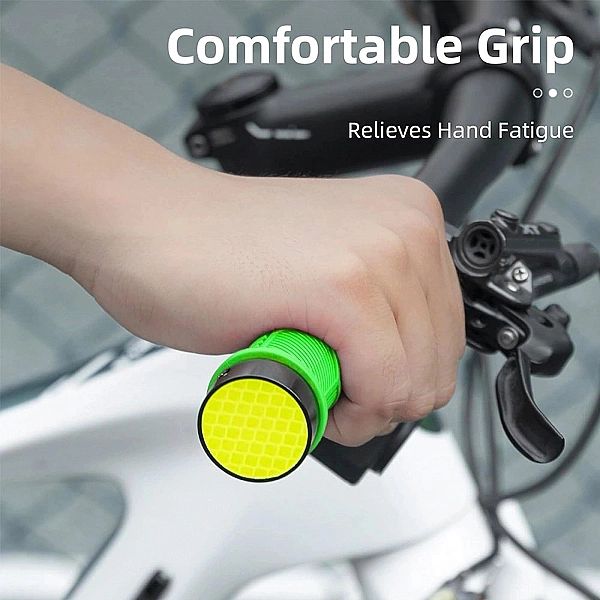 Gripy rowerowe Rockbros z odblaskiem - zielone