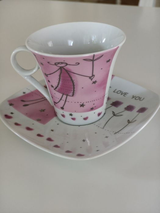 Filiżanki ceramiczne Veroni 2 szt. Nowe