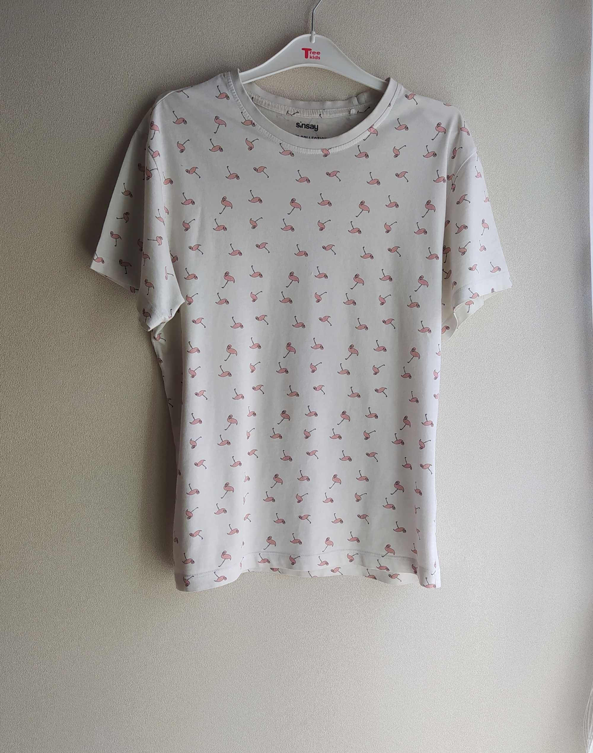 Sinsay Koszulka / t-shirt Flamingi rozm.XS
