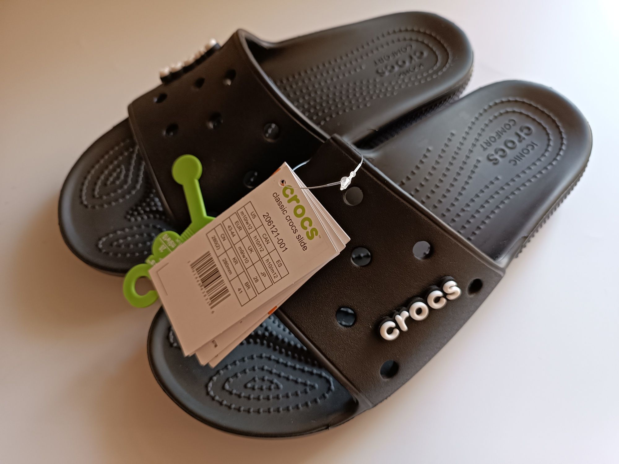 Crocs classic slide шлепанцы мужские черные крокс.