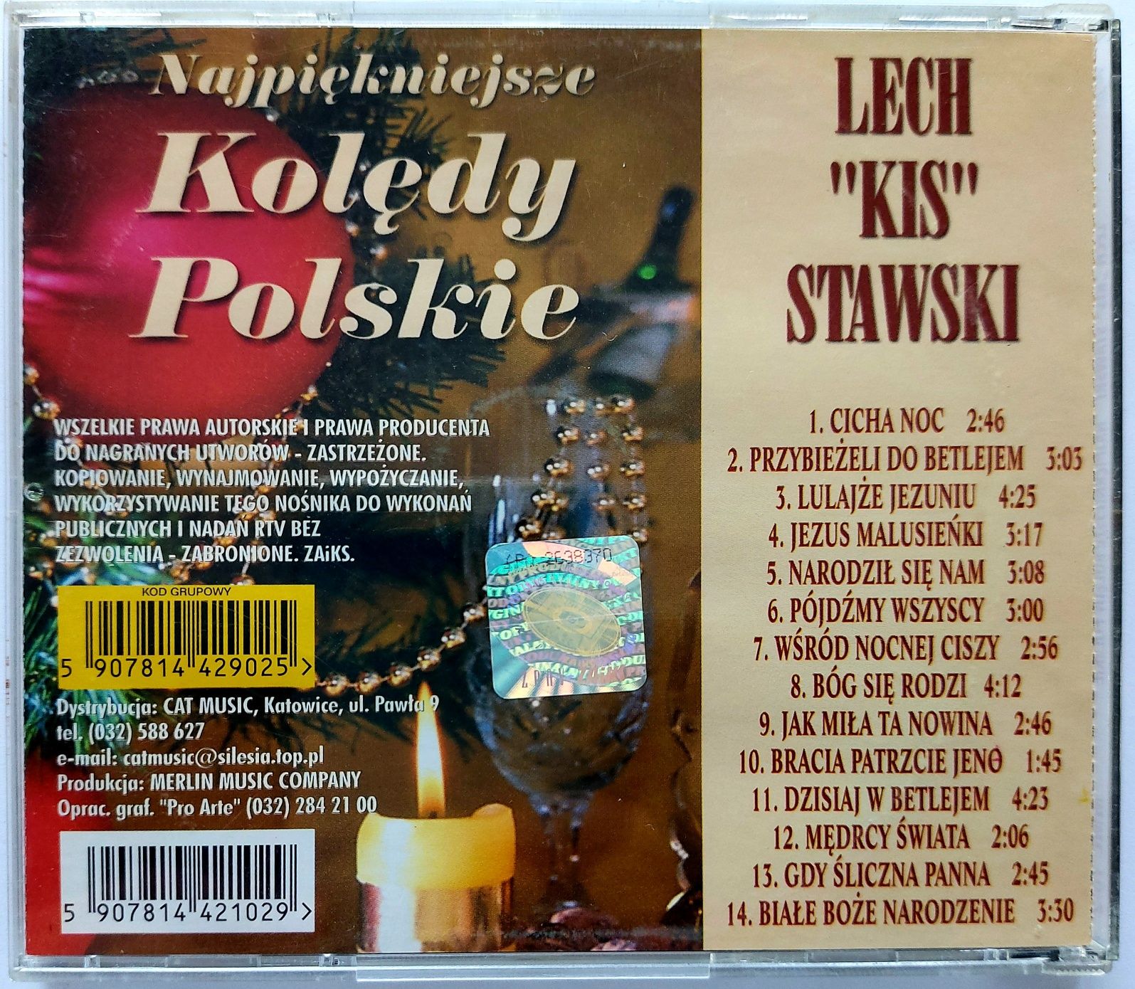 Kolędy Lech Kis Stawski Najpiękniejsze Kolędy Polskie 1999r
