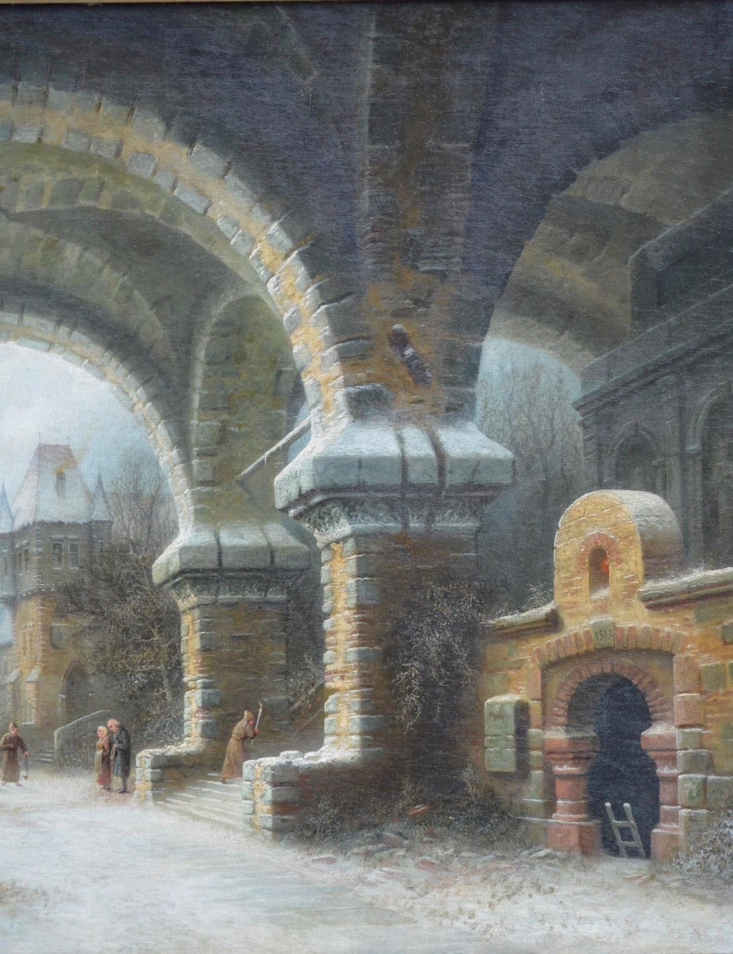 Картина, худ. БРЕДОВ Альберт (1828-1899) Крестный ход.Размер 98x143 см